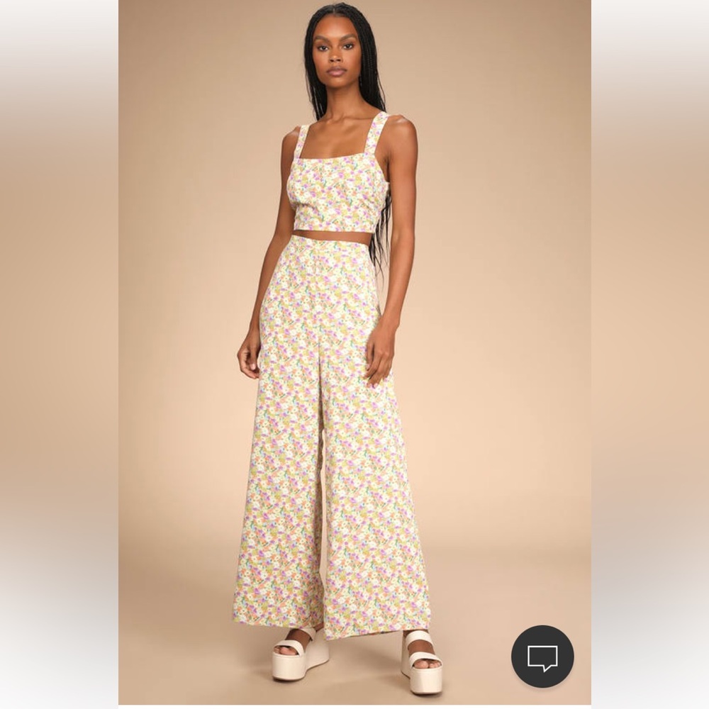Lulu’s Two piece wide leg jumpsuit